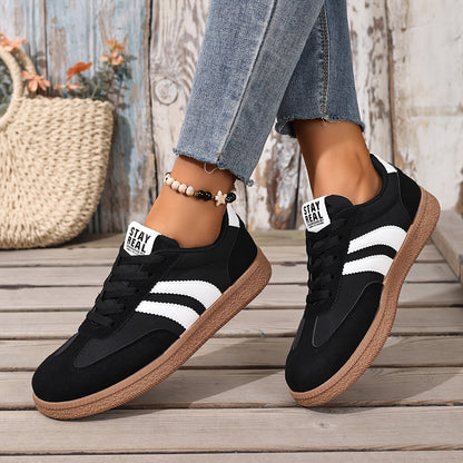 Dam Sneakers Retro Stil Vardagsträningsskor Avslappnad Komfort
