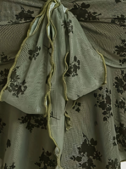 Dam Bandeau Topp med Knytning och Handkerchief Fåll – Trendig Fest- och Sommarmode