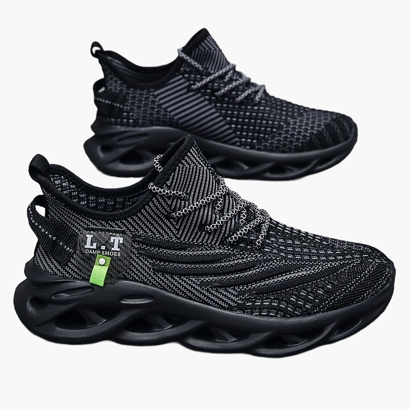 Herr Sneakers Sportiga Löparskor med Modern Design – Bred Passform och Unik Sula