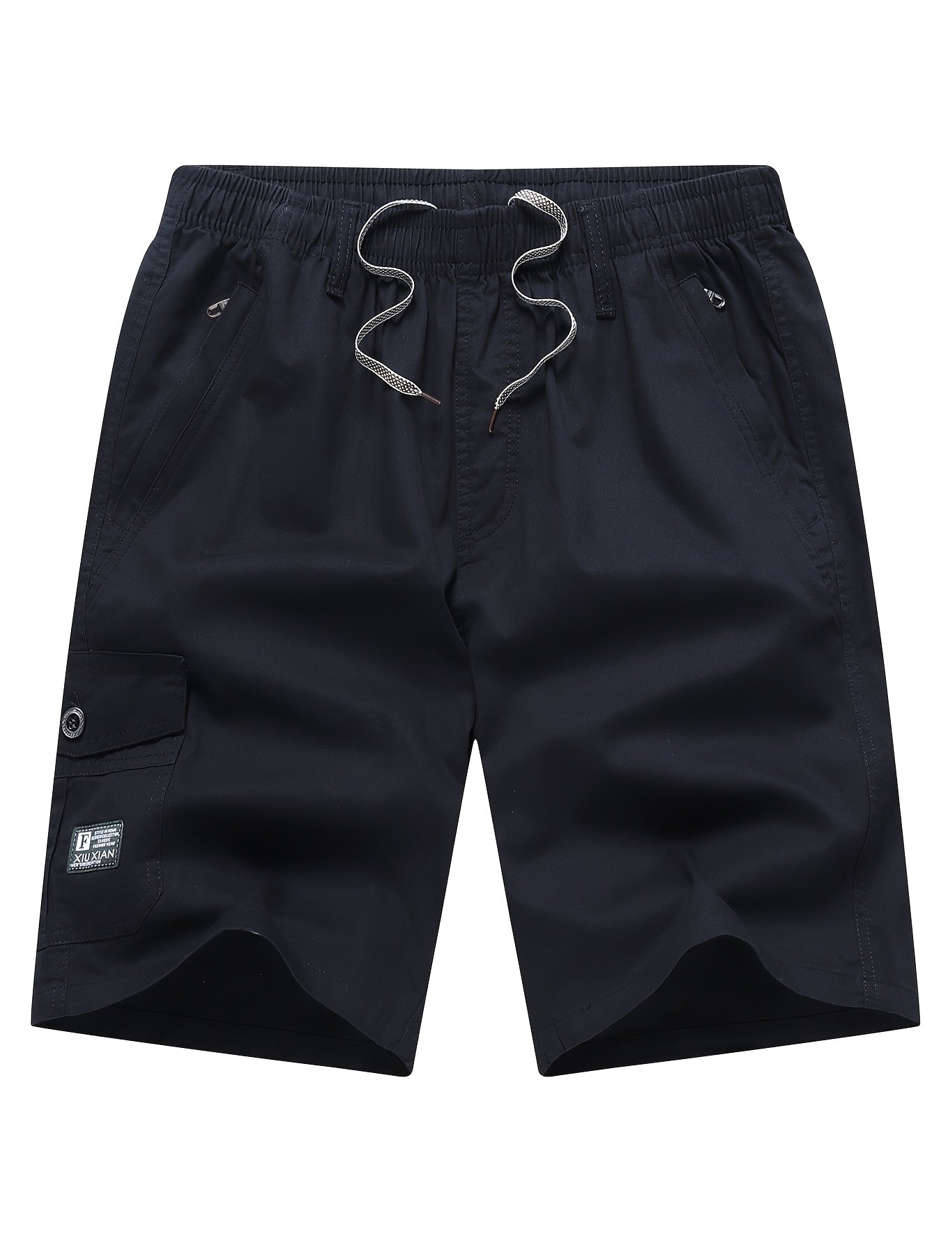 Herrarnas avslappnade cargoshorts med fickor för vardag och fritid