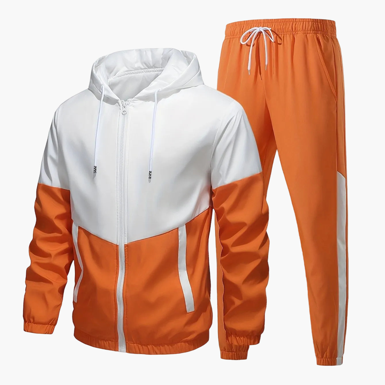 Herr Träningsset Sportig Hoodie och Byxor – Perfekt för Träning och Avslappning