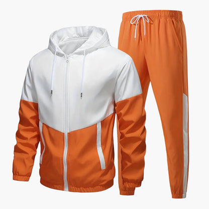 Herr Träningsset Sportig Hoodie och Byxor – Perfekt för Träning och Avslappning