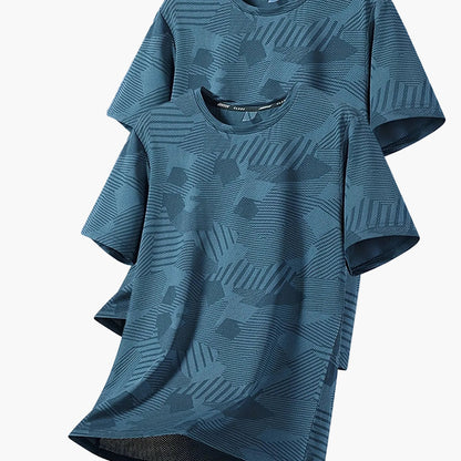 Herr T-shirt Set – Avslappnad Tropisk Stil, Perfekt för Vardagsbruk och Semester