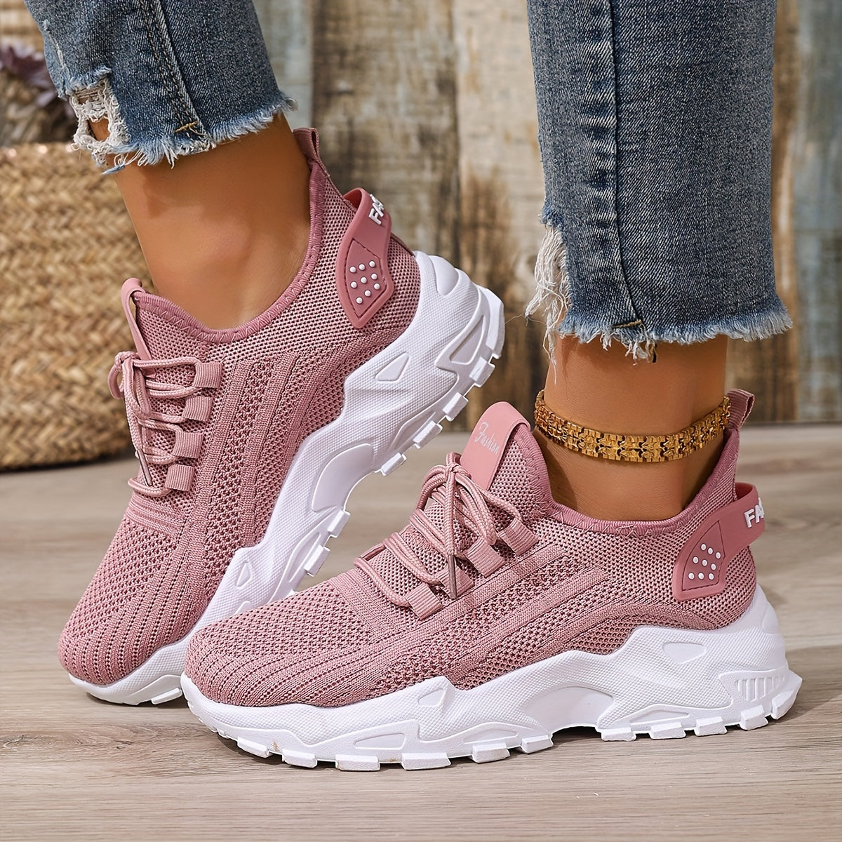 Dam Sneakers Sportig Stil Löparskor för Vardagsbruk och Träning