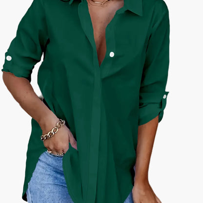 Dam Skjorta Oversized Långärmad Casual Vardagsstil