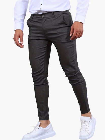 Herr Slim Fit Kostymbyxor för Affär och Kontor, Modern Stil