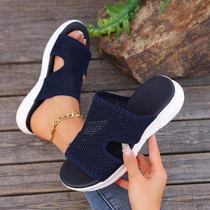 Damers sportiga slip-in sandaler med andningsfunktion och modern komfort för vardag och fritid