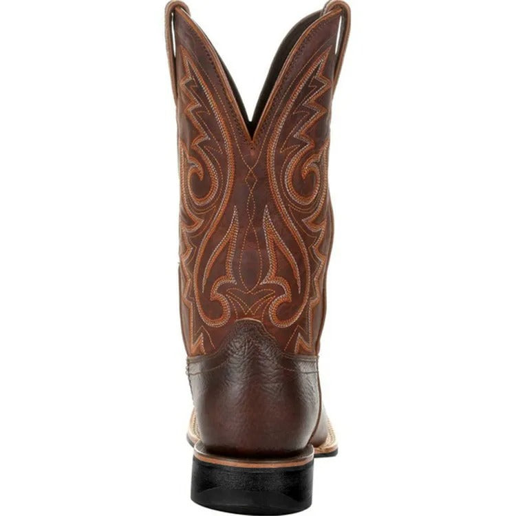 Herr Western cowboyboots – Stilrena och robusta PU-konstläderkängor för vardag & fest