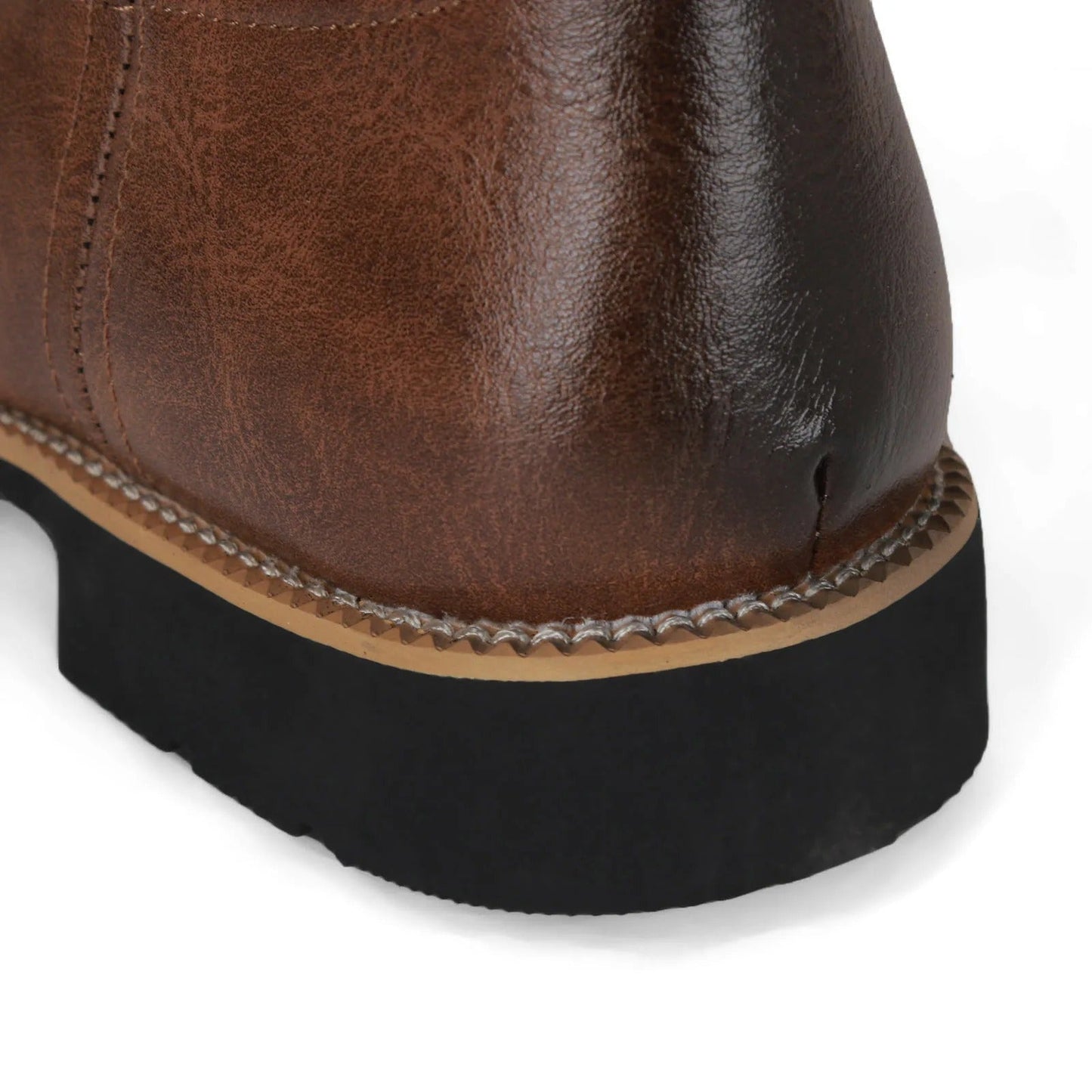 Herr Western cowboyboots – Stilrena och robusta PU-konstläderkängor för vardag & fest