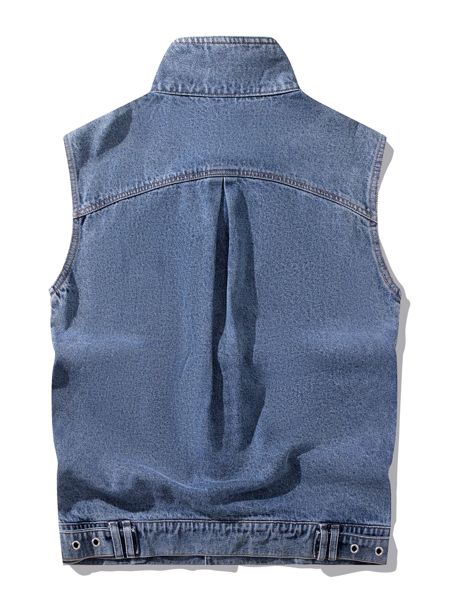 Herrväst i denim – Ärmfri, avslappnad stil för vardagsbruk