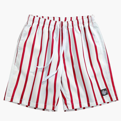 Herrshorts med ränder, avslappnad stil, perfekta för sommar och fritid