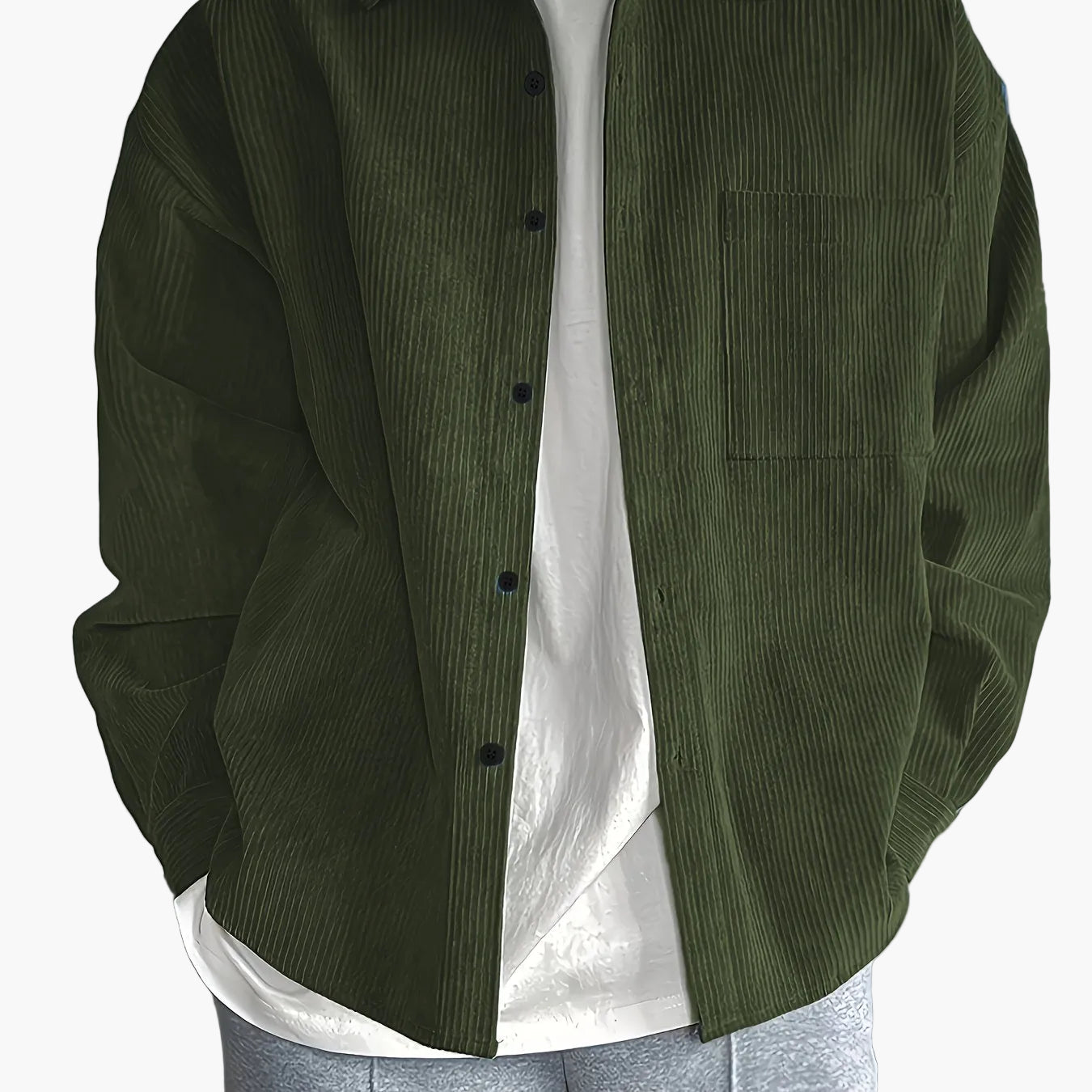 Herr Skjorta Oversize Avslappnad Stil – Perfekt För Vardagsbruk och Streetwear