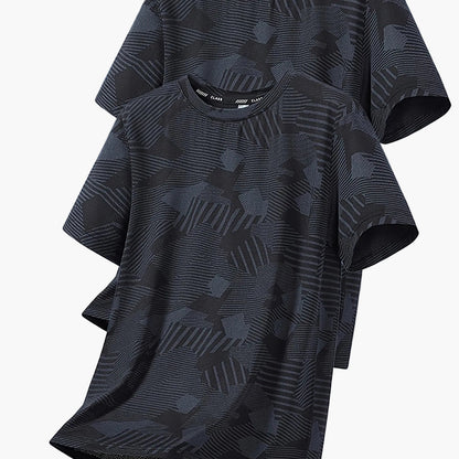 Herr T-shirt Set – Avslappnad Tropisk Stil, Perfekt för Vardagsbruk och Semester