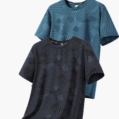 Herr T-shirt Set – Avslappnad Tropisk Stil, Perfekt för Vardagsbruk och Semester