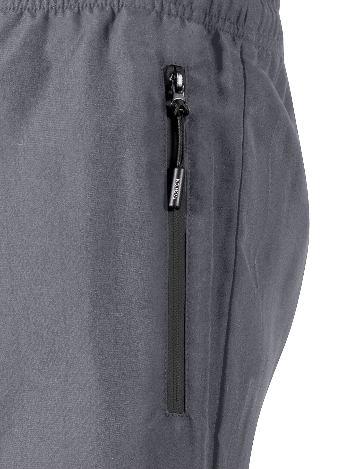 Herrar Sportshorts med Dragkedjefickor – Lösa Träningsshorts för Aktiva