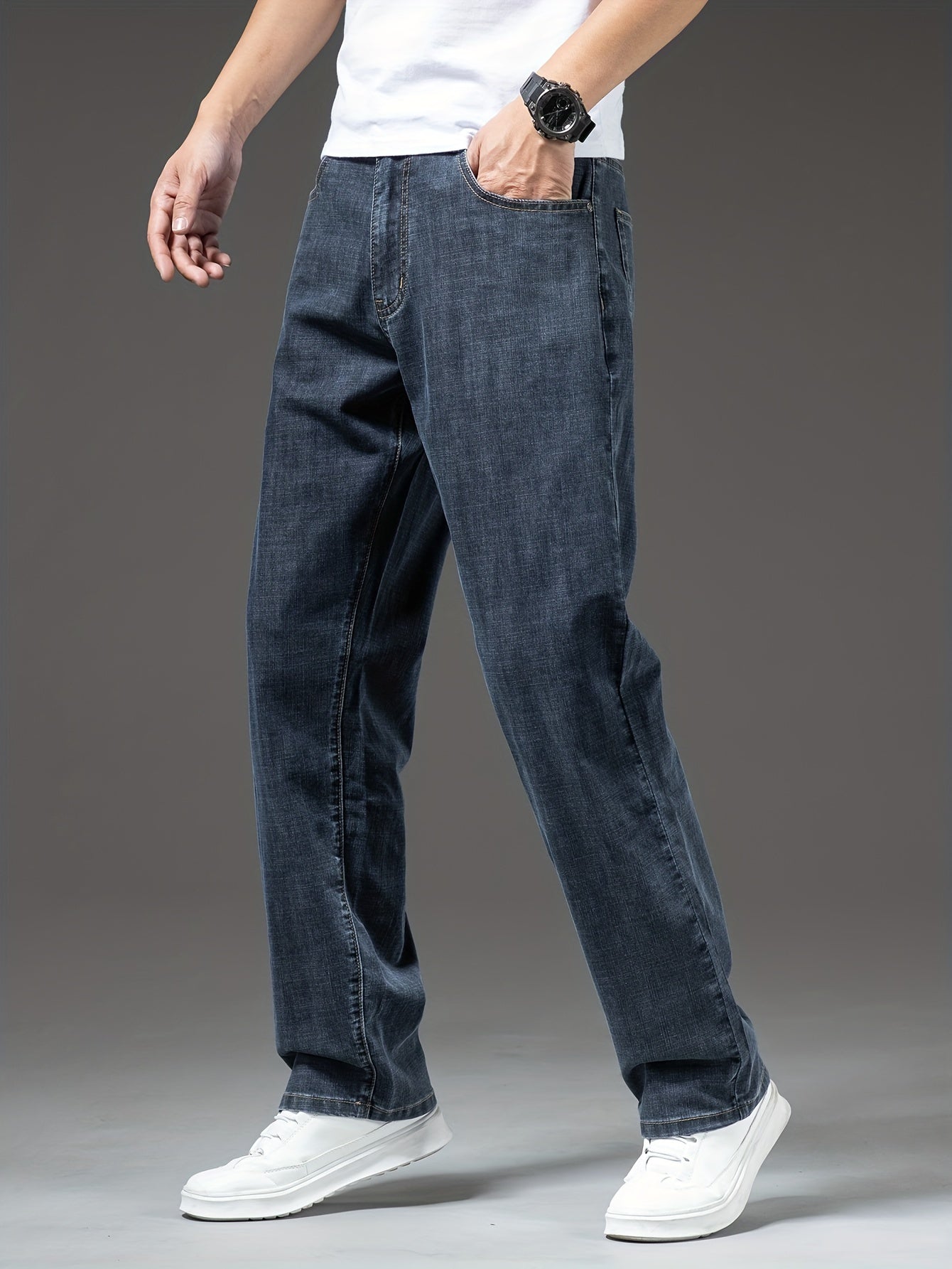 Herr Jeans Ledig Rak Passform Vardagsstil