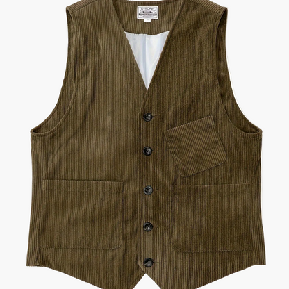 Herrväst i klassisk workwear-stil – elegant och mångsidig väst för arbete och fritid