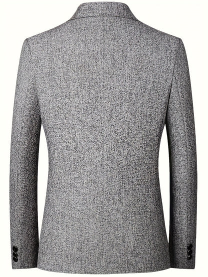 Herr Kavaj - Modern Stil för Affär och Fest, Enkelknäppt, Vår/Sommar