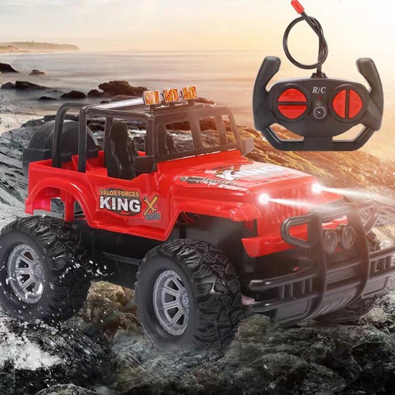 Fjärrstyrd terrängbil för pojkar – Robust leksaksjeep med fjärrkontroll, äventyrsleksak