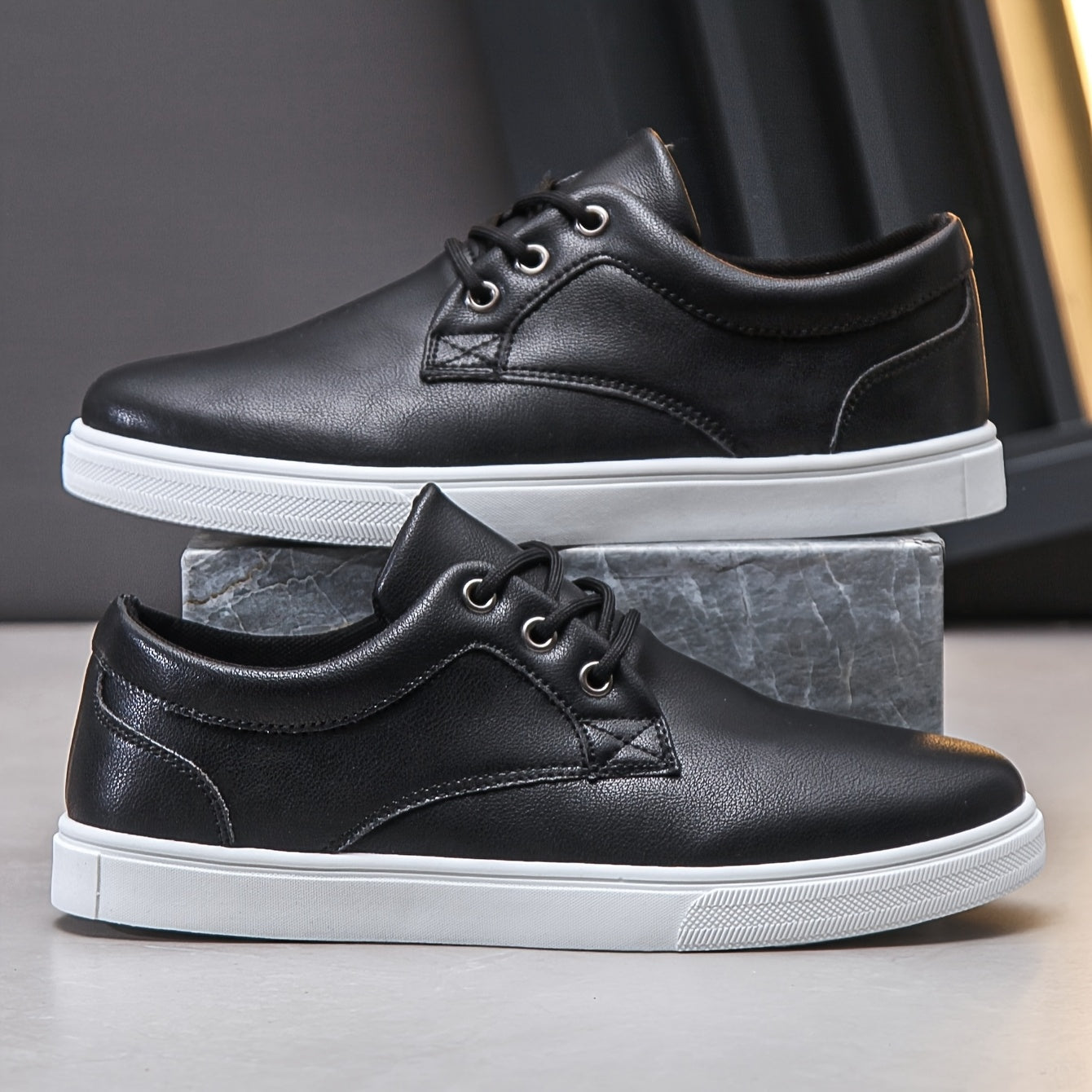 Herr Sneakers Sportiga Låga Fritidsskor med Klassisk Design för Vardag