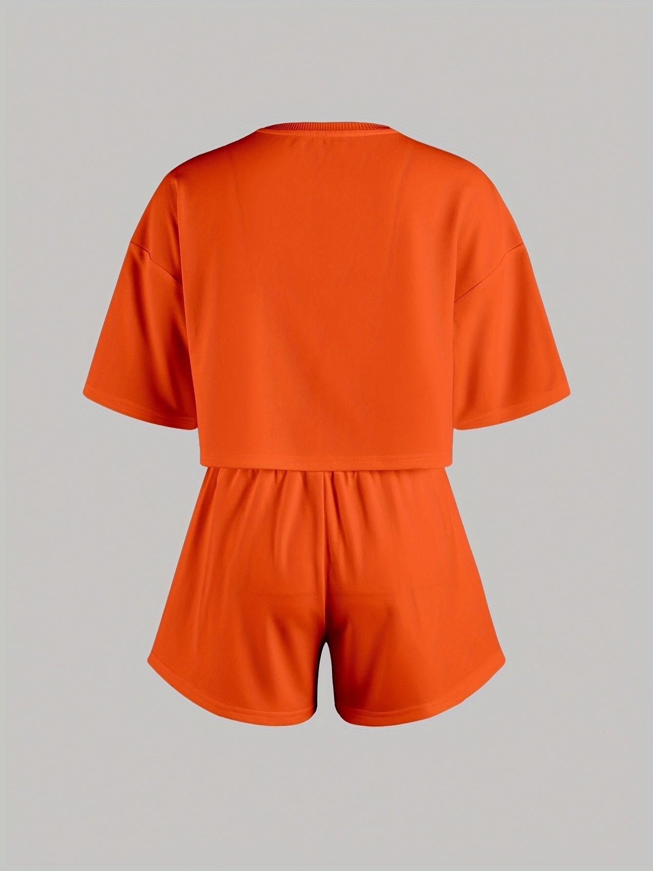 Dam Pyjamaset med Tryckta Hjärtan – Kortärmad Topp och Shorts, Perfekt för Hemma och Sovrum