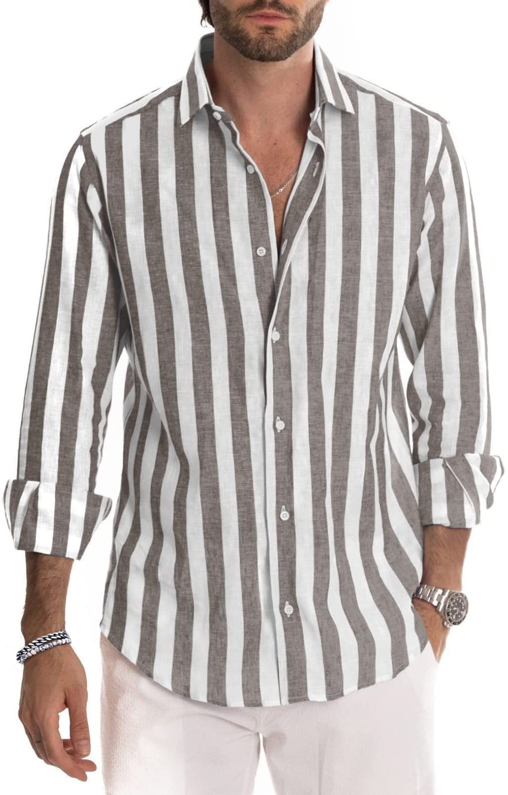 Elliott – T-shirt med polo-krage och ränder