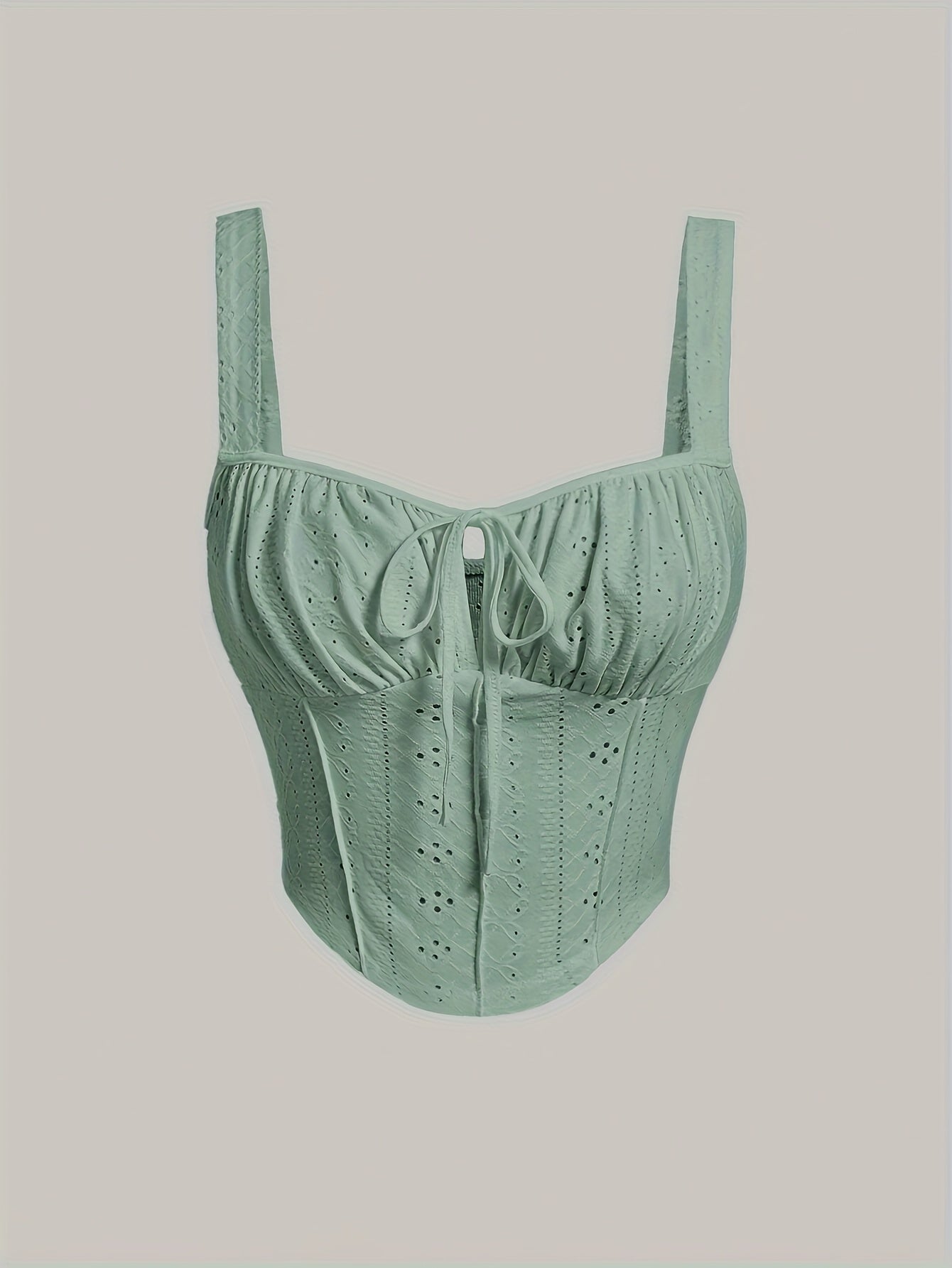 Dam Bustier Top med Knytning – Feminint och Trendigt Modeplagg för Vår och Sommar
