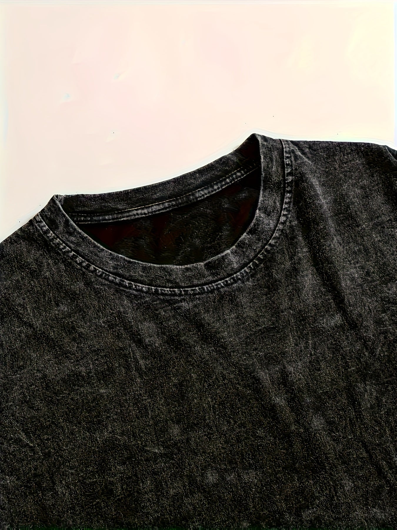 Herr T-shirt med tryck, avslappnad streetwear-stil för vardagsbruk