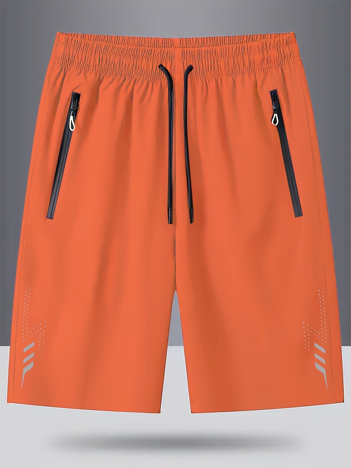Herrar Sportiga Shorts med Dragkedjefickor – Perfekt för Träning, Löpning och Fritid