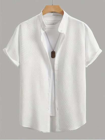 Herr Skjorta Kortärmad Casual Med T-shirt Layered Look, Perfekt För Sommar