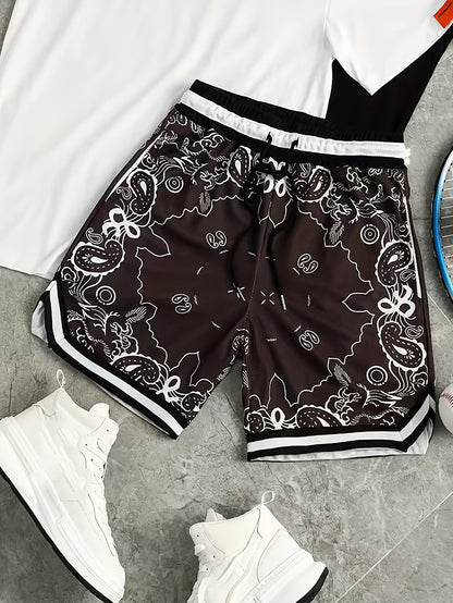 Herr Basketballshorts Streetwear Paisleymönster Sport och Fritid