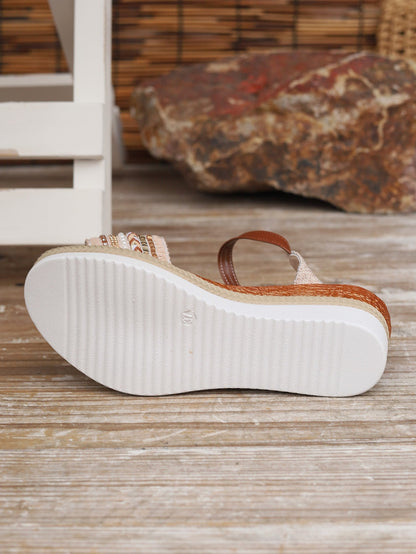 Georgina – Sandaler med tjock sål av hampasnodd