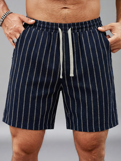 Herr Shorts med Smala Ränder – Avslappnad och Trendig Stil för Fritid eller Sport