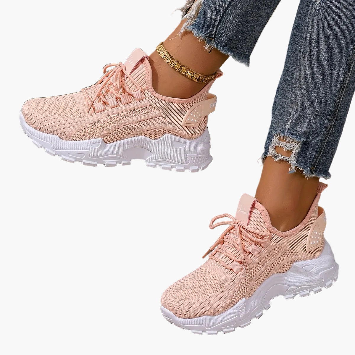 Dam Sneakers Sportig Stil Löparskor för Vardagsbruk och Träning