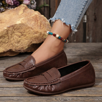 Damloafers Klassisk Stil Flexibel Bekväm Vardags- och Kontorssko