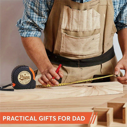 Herr – Måttband med text 'Världens Bästa Pappa Fixare av Allt' – Perfekt present till pappa, verktyg för hemmaprojekt