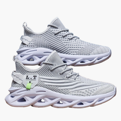 Herr Sneakers Sportiga Löparskor med Modern Design – Bred Passform och Unik Sula