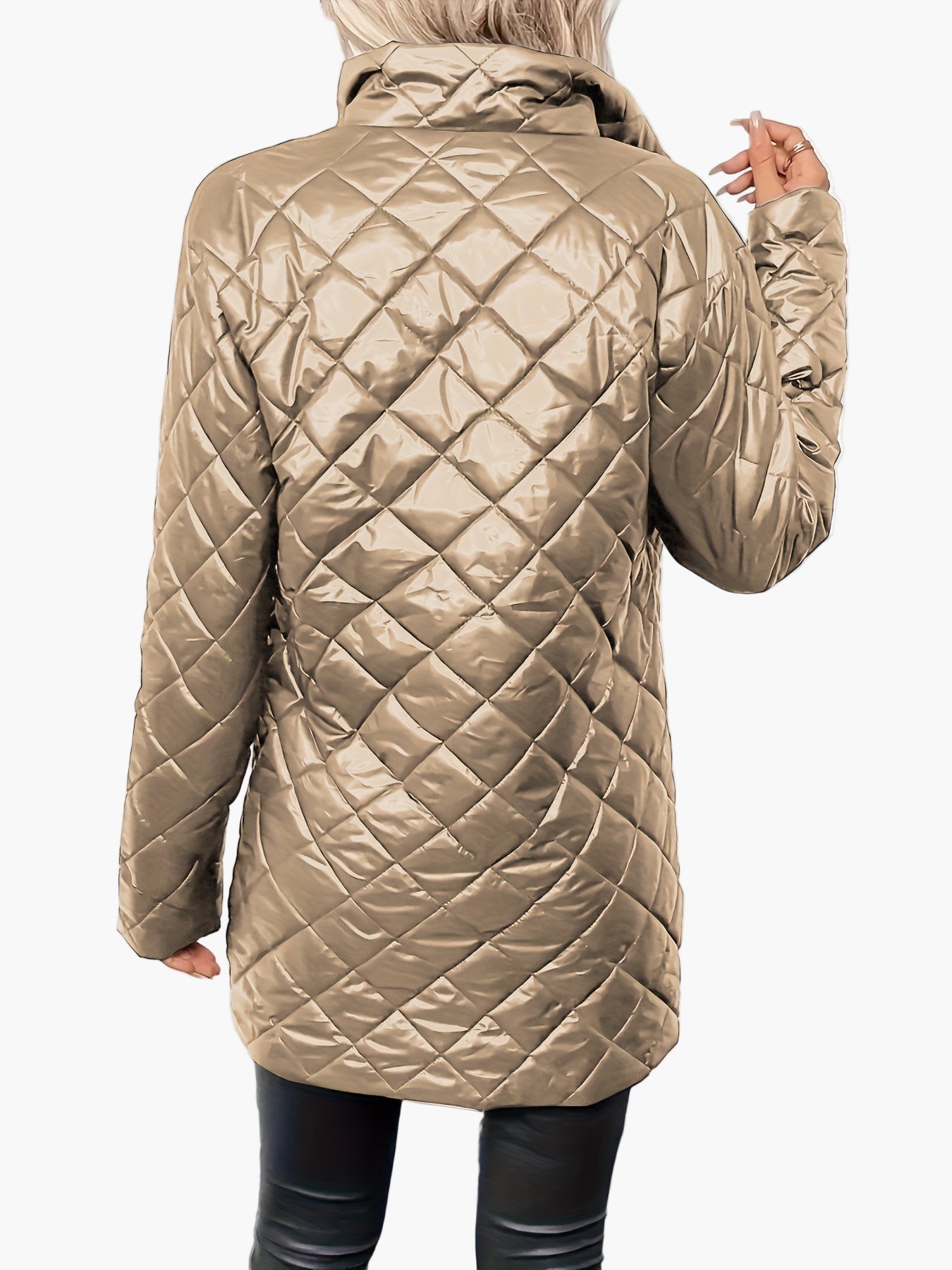 Dam quiltad vardagsjacka med elegant design – perfekt för höst och vinter