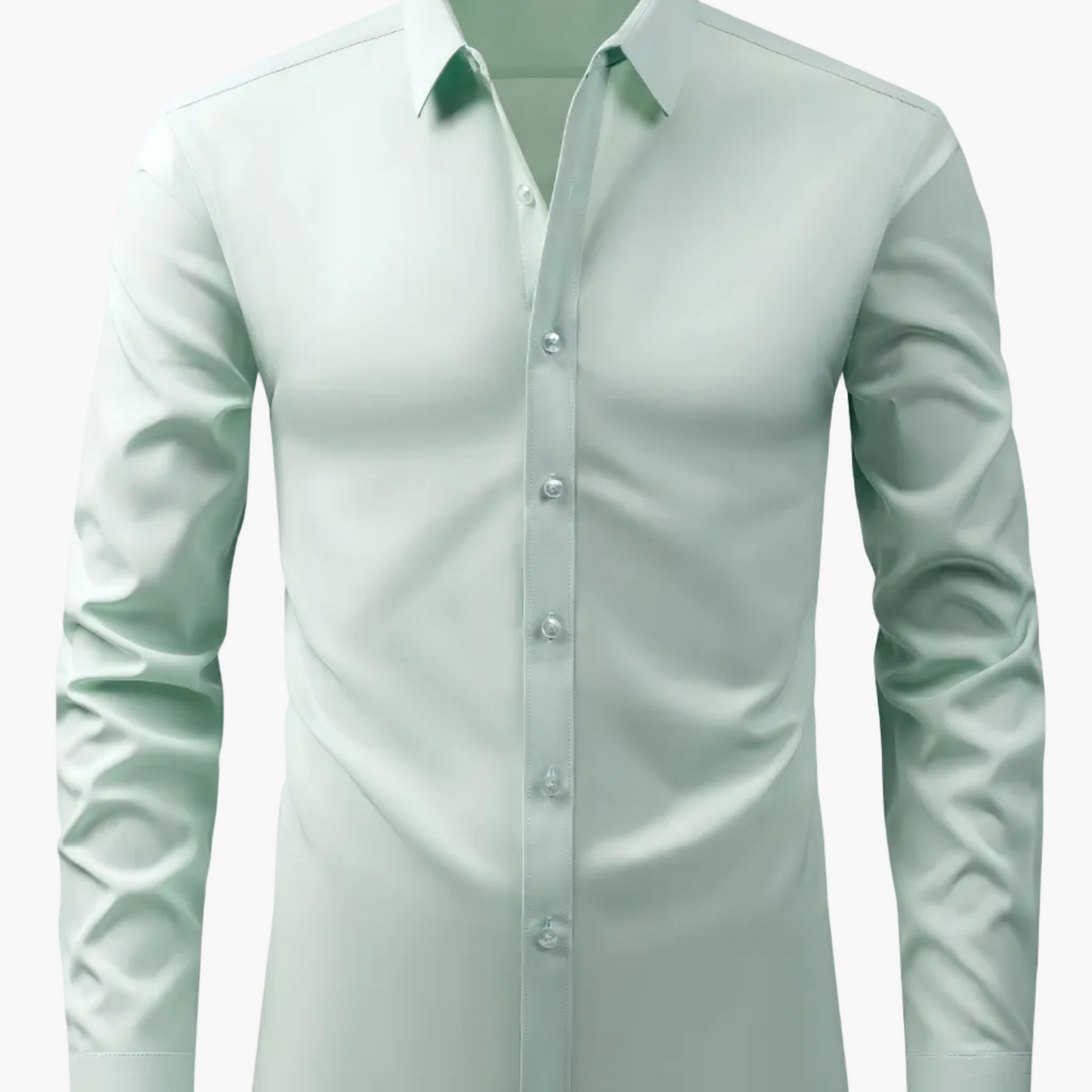 Herrskjorta Elegant Slim Fit Långärmad för Vardagsbruk och Fest