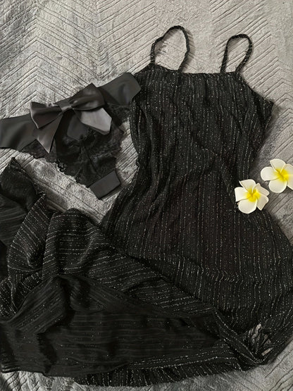 Damklänning – Glittrande Bodycon Maxiklänning för Fest och Kväll