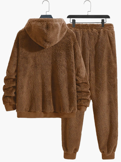 Herrarnas mysiga tvådelade lounge-set med huva – avslappnad höst/vinter-outfit