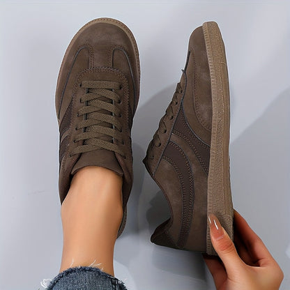 Dam Sneakers Vintage Stil Låga Skor för Vardag och Fritid