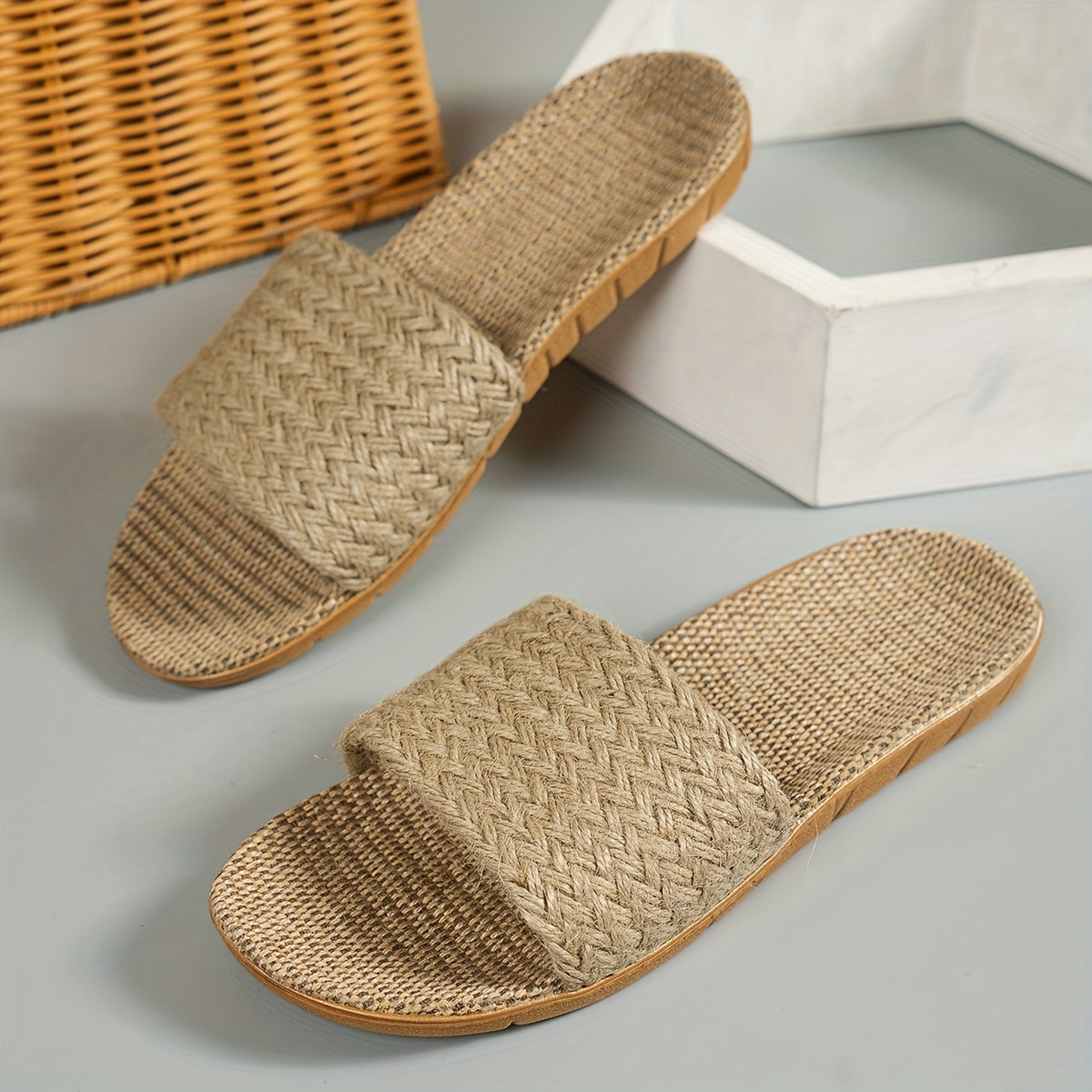 Dam Sandaler Slip-in Platta Häl Somriga Casual Tofflor