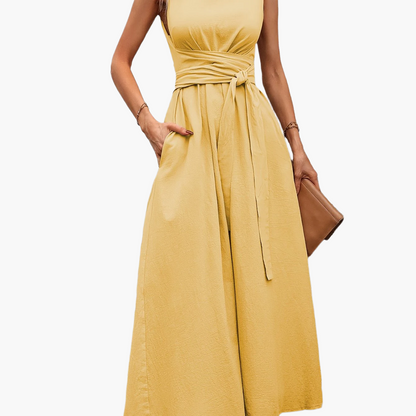 Dam Jumpsuit Elegant Ärmös Vid Benslut Sommar Fest och Vardag