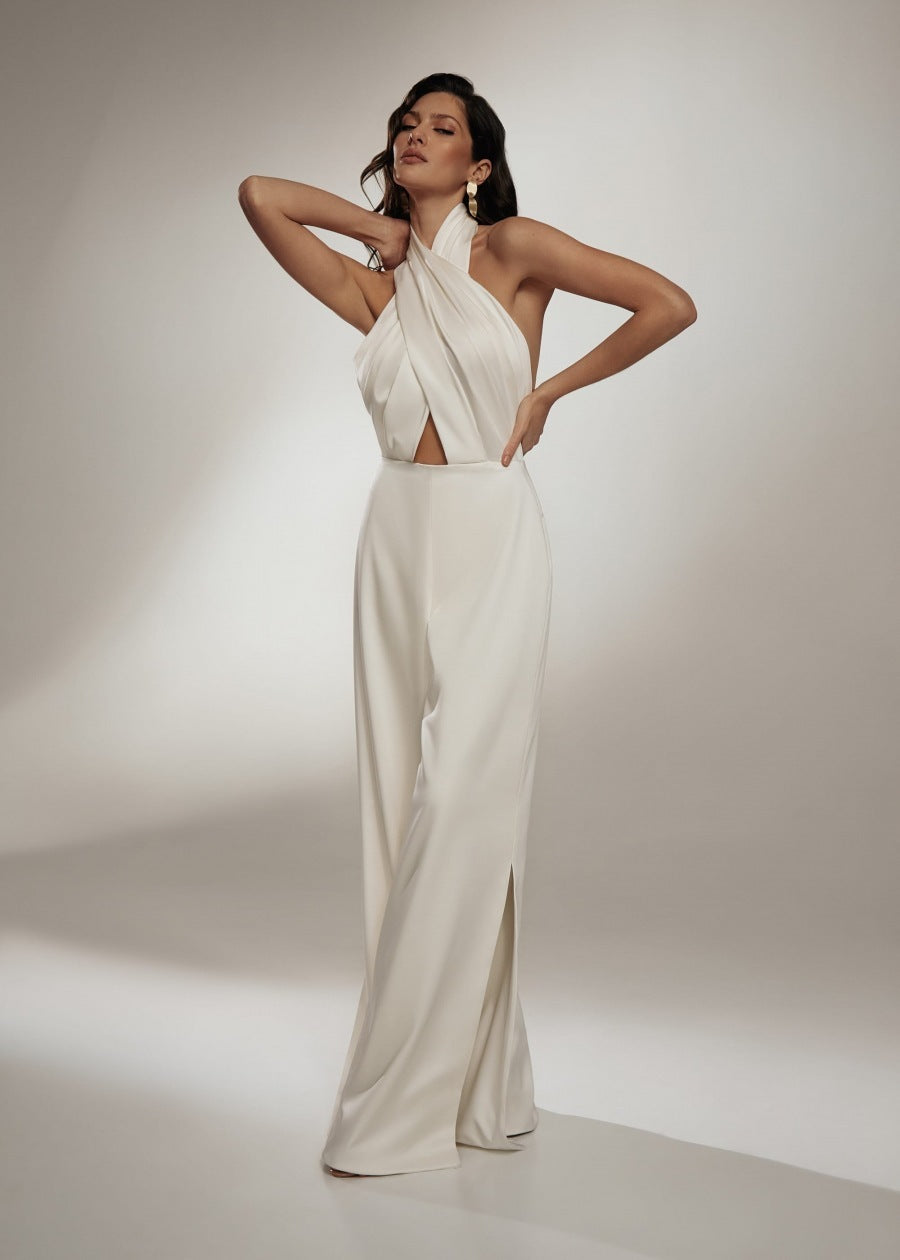 Clara – Ärmfri Halter Jumpsuit
