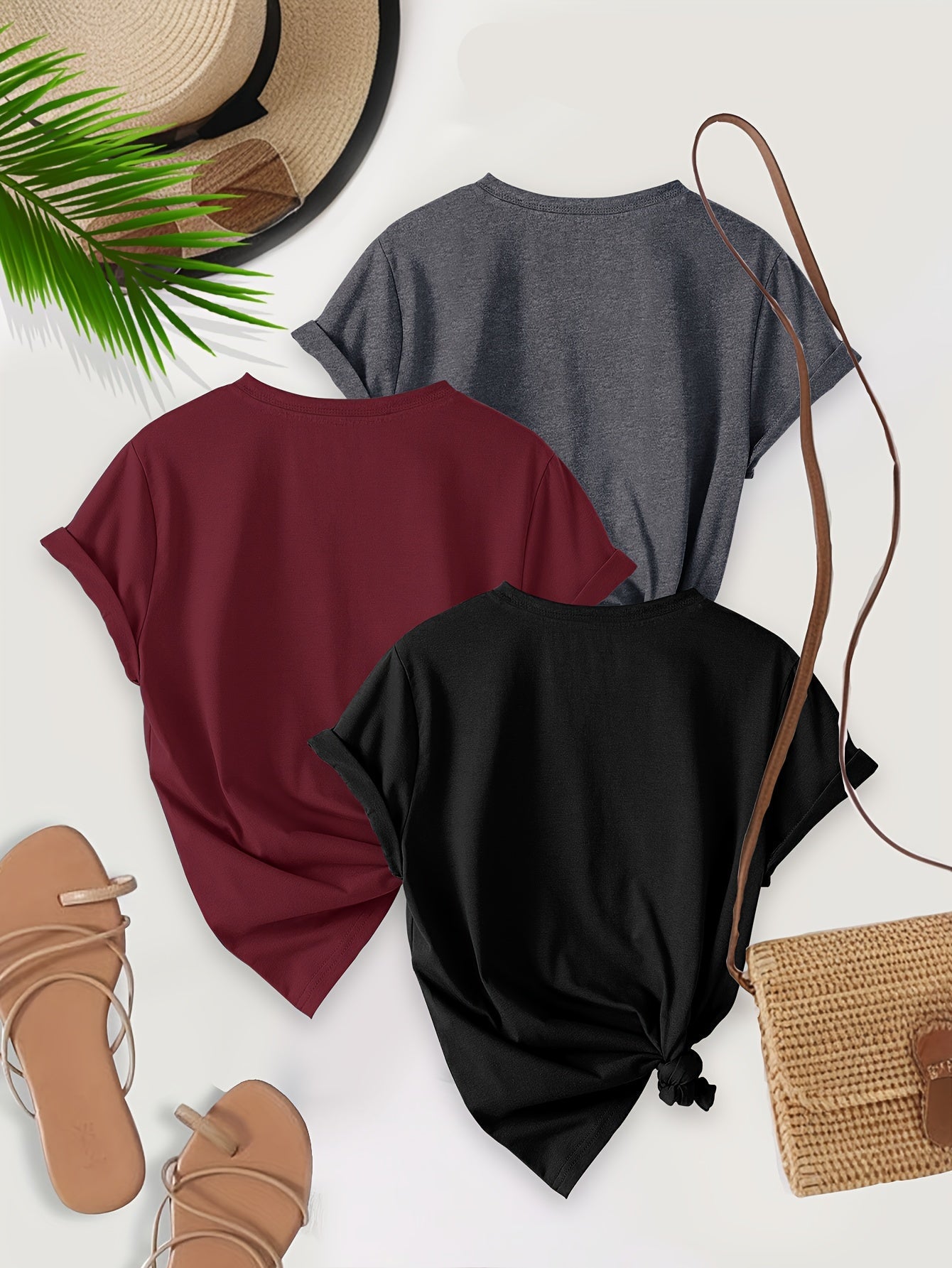 Dam T-shirt 3-pack – Klassisk Tidlös Stil för Vardagsbruk och Fritid