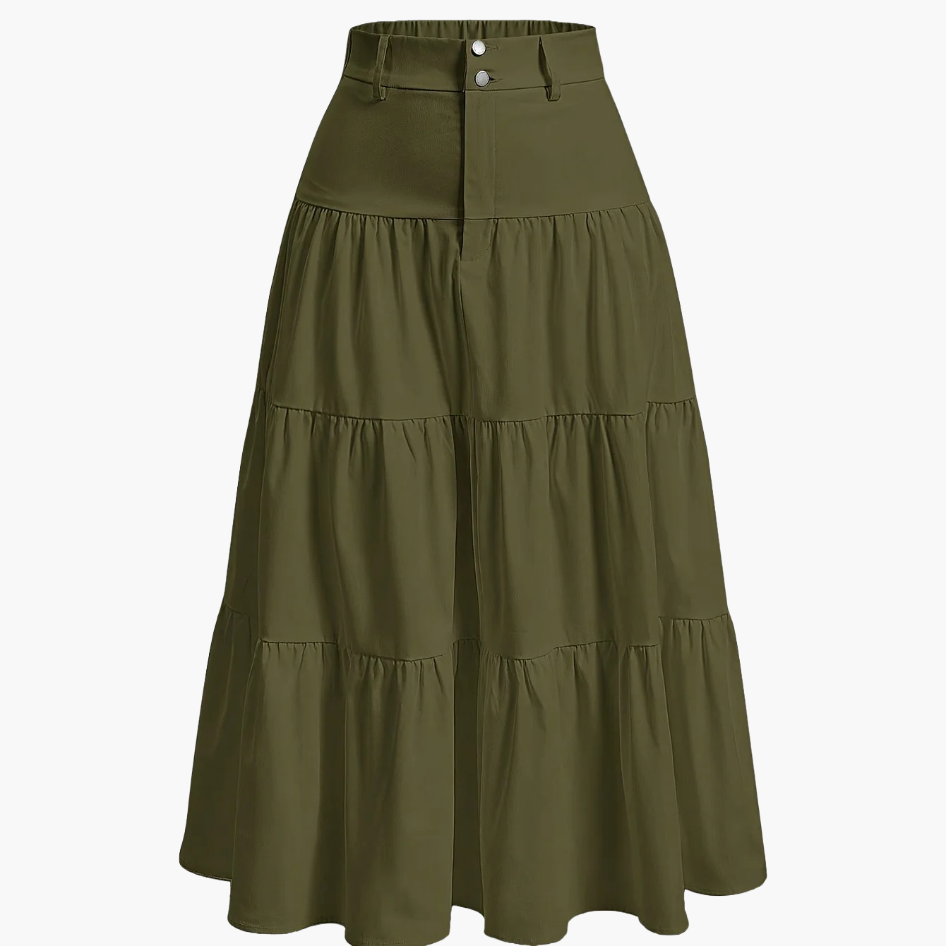 Dam Kjol A-linje Elegant Hög Midja Vår/Sommar