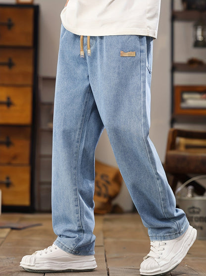 Herr Jeans Jogger Byxa Avslappnad Stil för Vardagsbruk