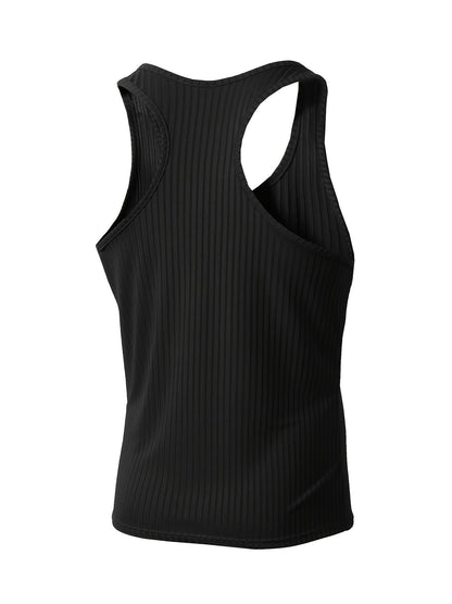 Herrlinne 3-pack Ribbad Sportig Tanktopp för Träning och Vardag