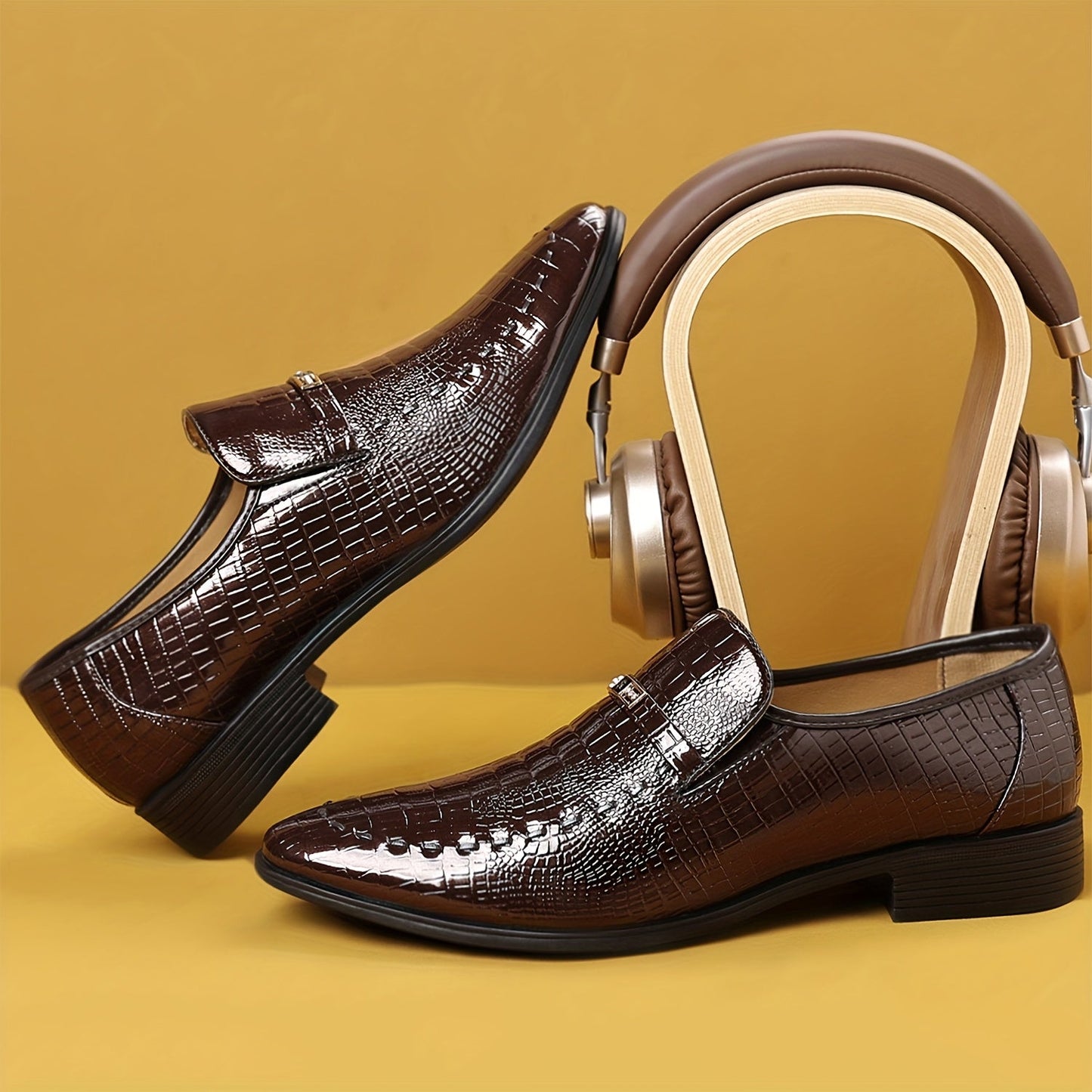 Herr Elegant Loafer Skor – Formell och Vardagsstil, Slip-on med Modern Design
